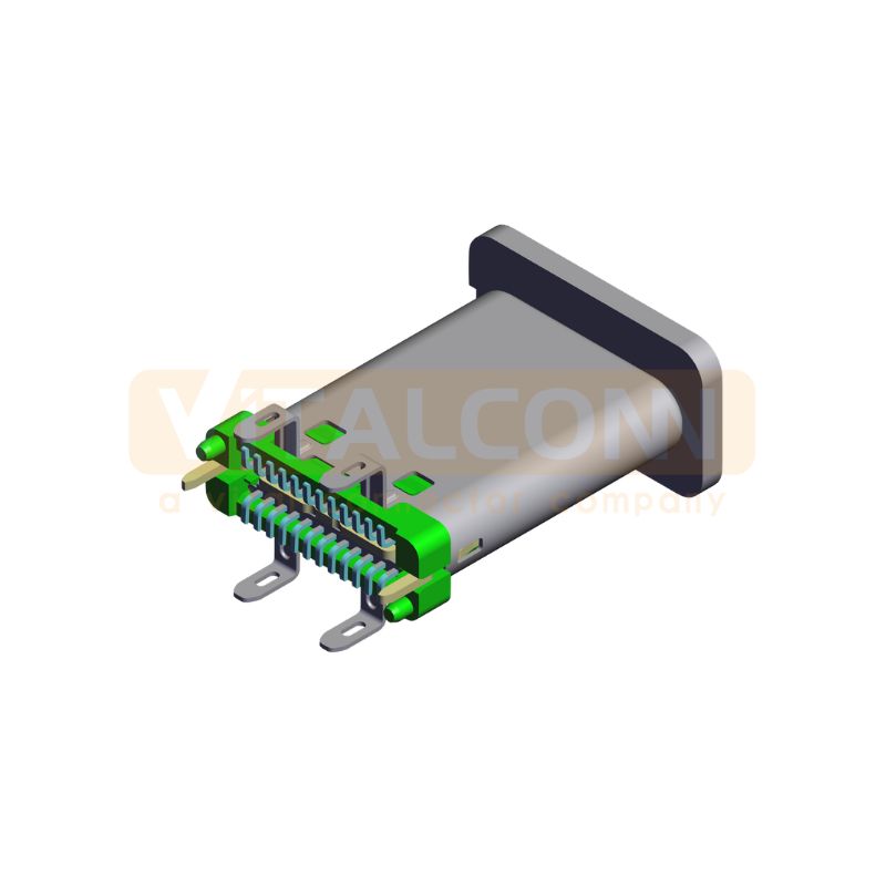 Vertical Mount USB Type C Connector