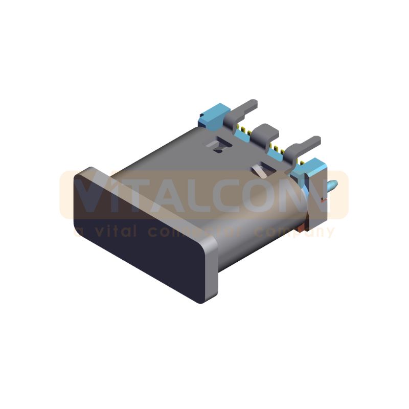 Vertical Mount 9.2mm Height USB Type C Connector