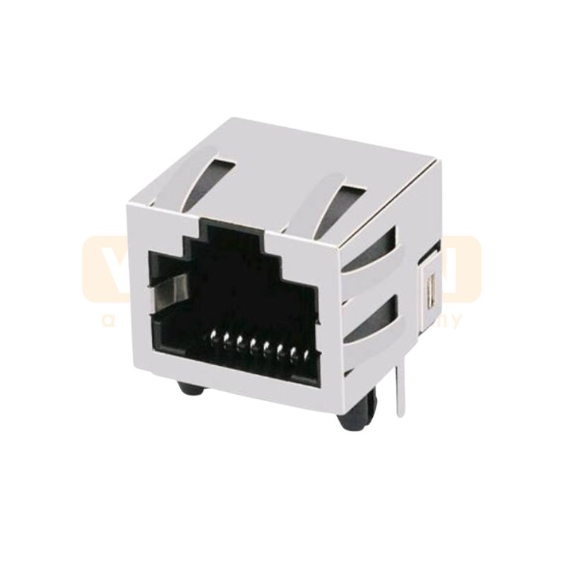 Shielded Tab Up Single Port RJ45 Connector