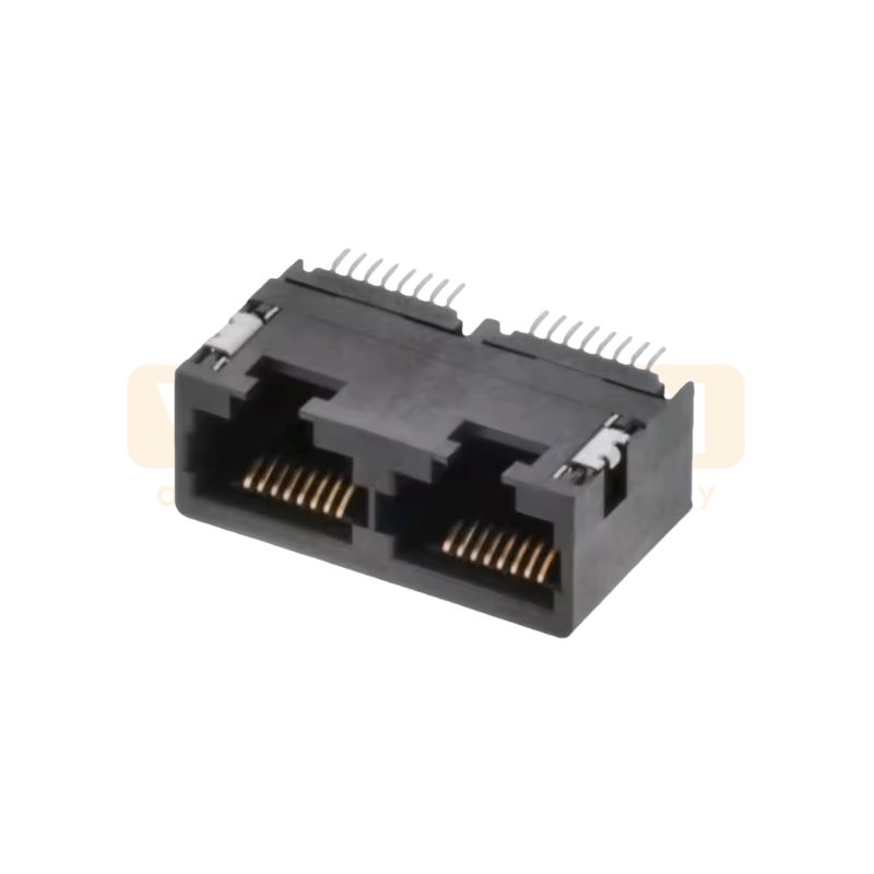 Dual Port Surface Mount RJ45 Connector