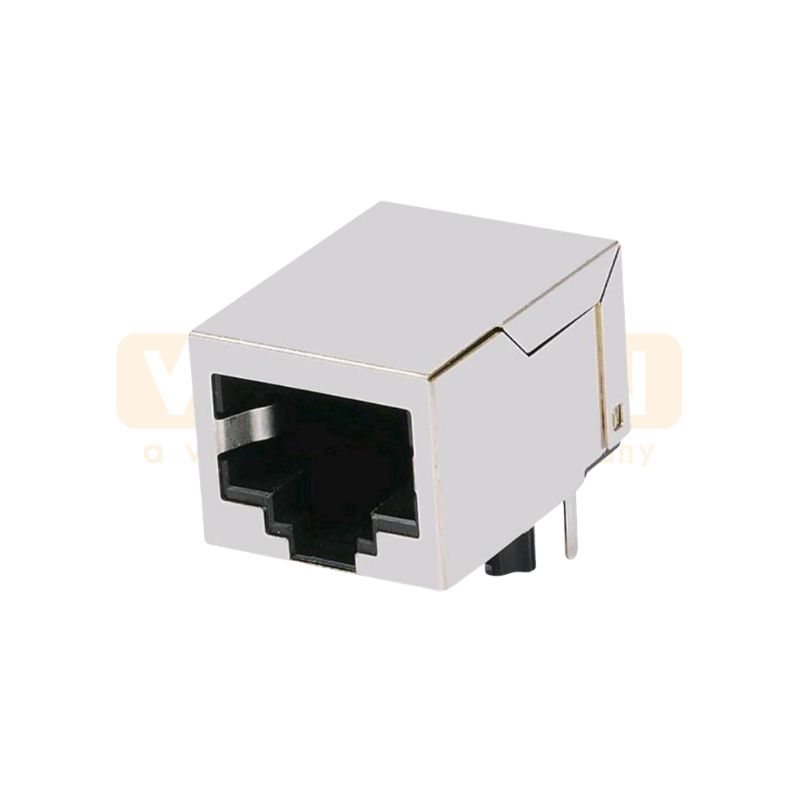 Tab Down Single Port With LED Magnetic RJ45 Connector