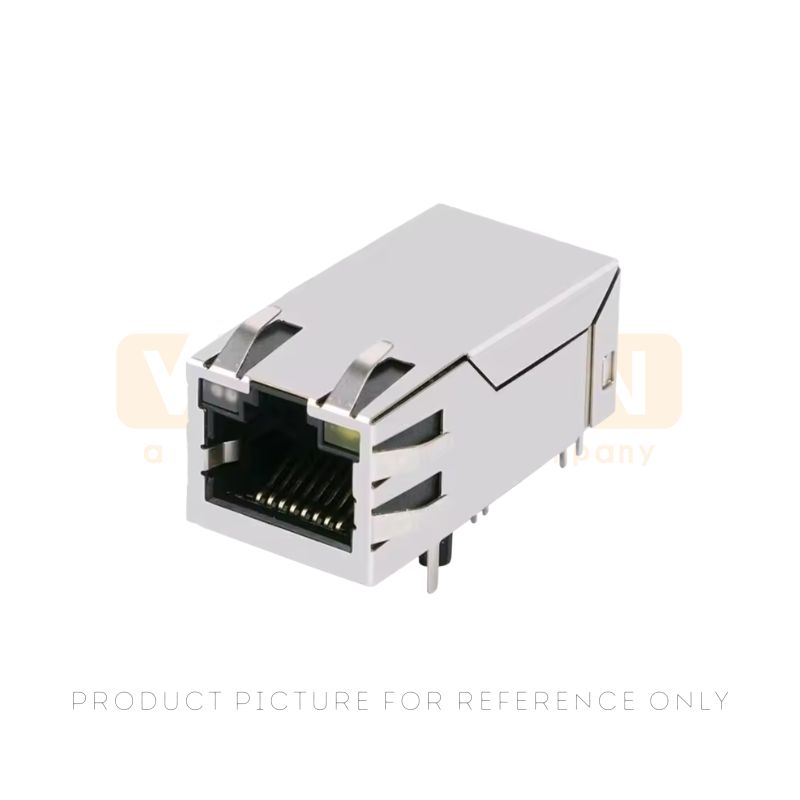 Single Port Tab Up With LED Magnetic RJ45 Connector