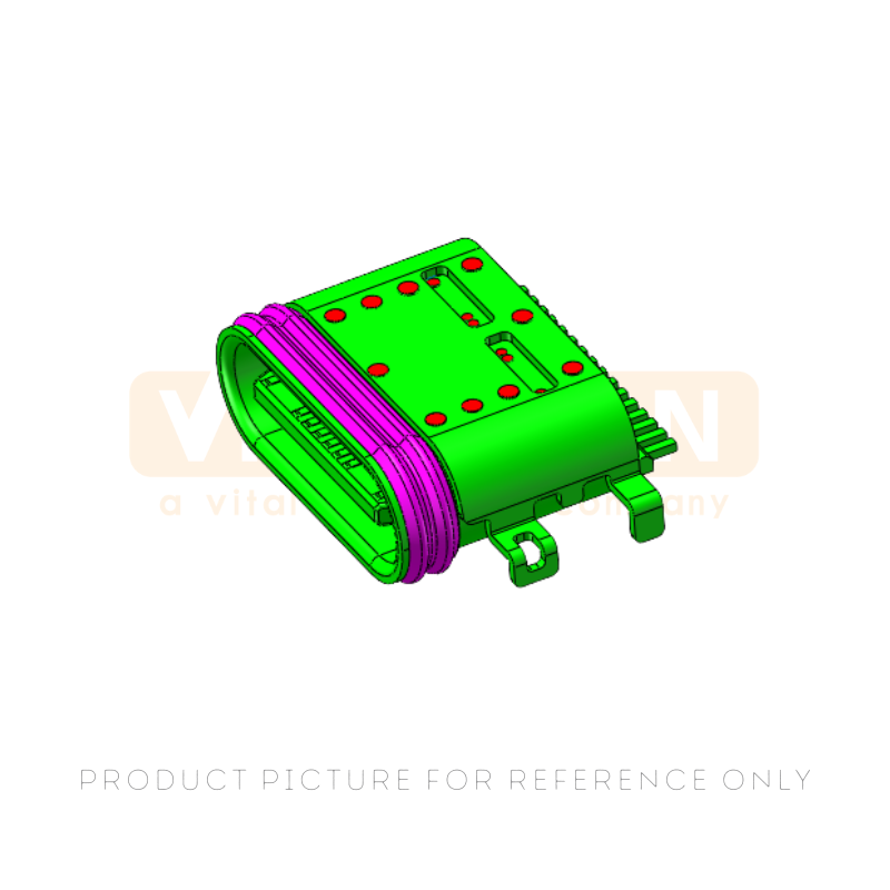 IPX5 Rated 16 Pin Waterproof USB Type-C Connector