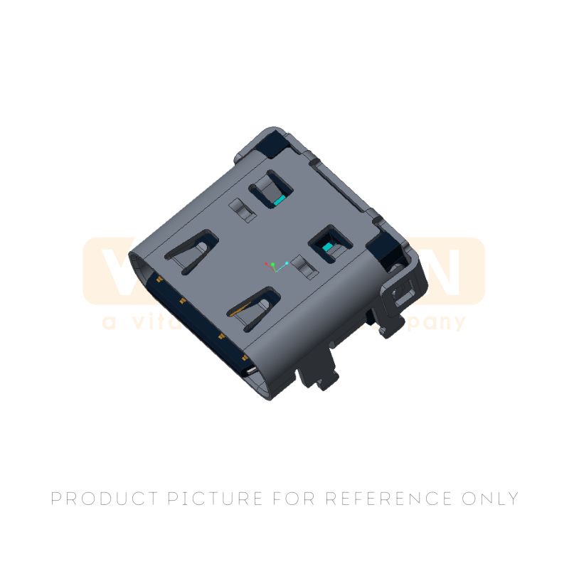 16 Pin Double Row DIP USB Type-C Connector