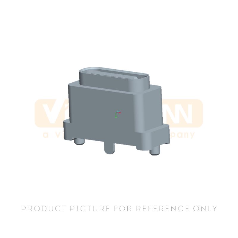 Vertical SMT 16 Pin Waterproof USB Type-C Connector