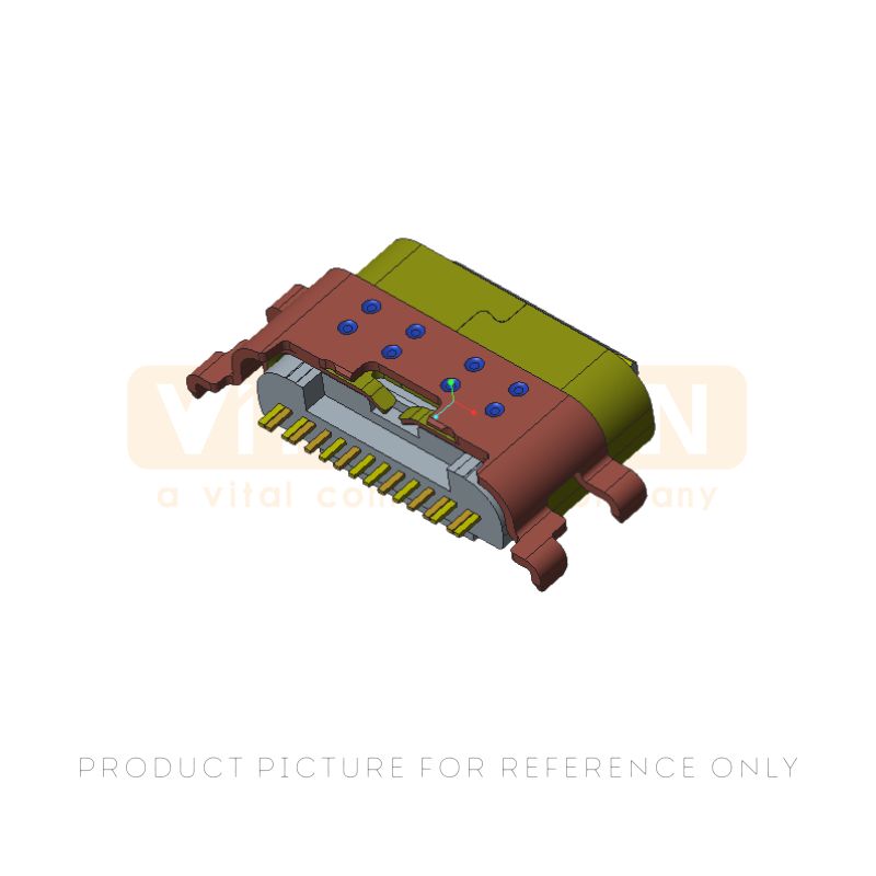 Mid Mount 16 Pin USB Type-C Connector