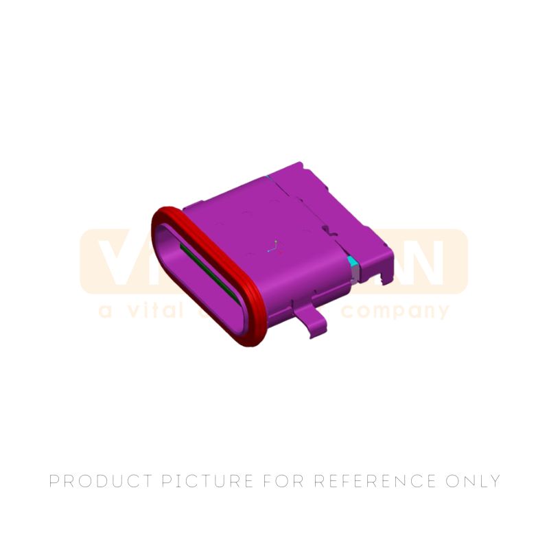 24 pin mid mount Waterproof USB Type-C Connector