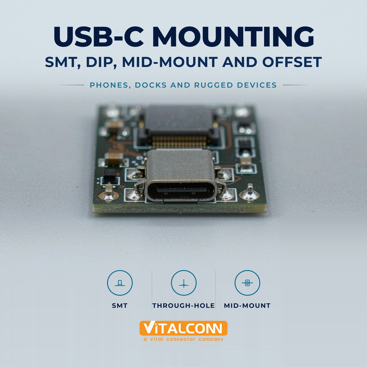 USB-C Connector Mounting Types: SMT, DIP, Mid-Mount and Offset Explained