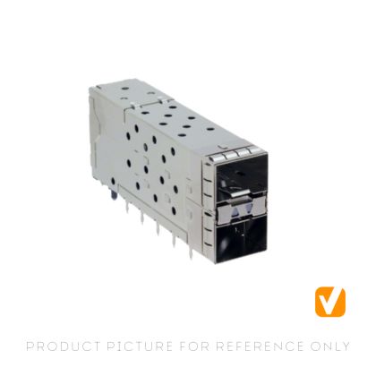SFP+ 2x1 cage connector stacked dual port with light pipe S2N3A23006BA4